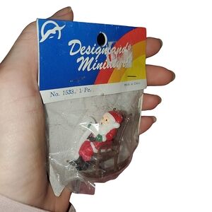 Vintage miniature plastic santa